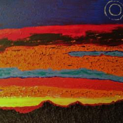 Looking West At Sunset