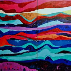 Womanscape #8 (as diptych or separate panels)